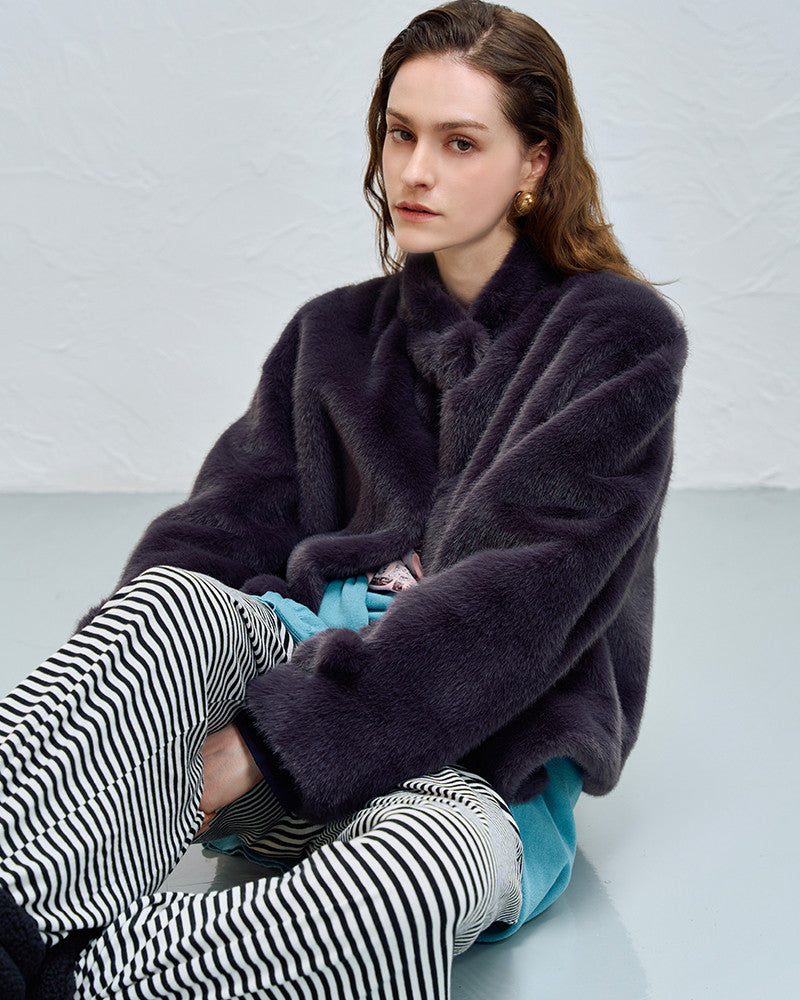 LeNIC & McCOY ハイネック フェイクファージャケット LN12MJ100HY 商品写真 6
