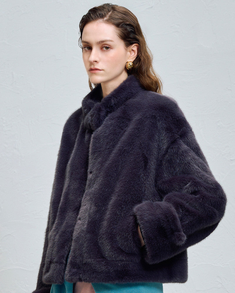 LeNIC & McCOY ハイネック フェイクファージャケット LN12MJ100HY 商品写真 4