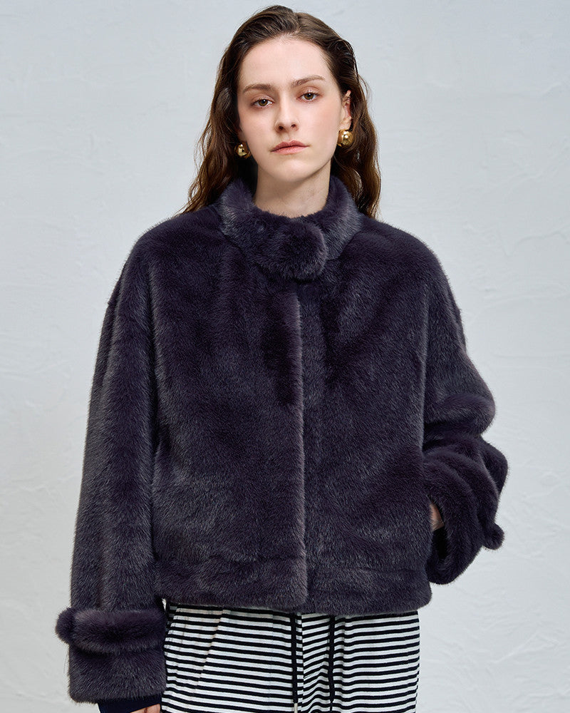 LeNIC & McCOY ハイネック フェイクファージャケット LN12MJ100HY 商品写真 3