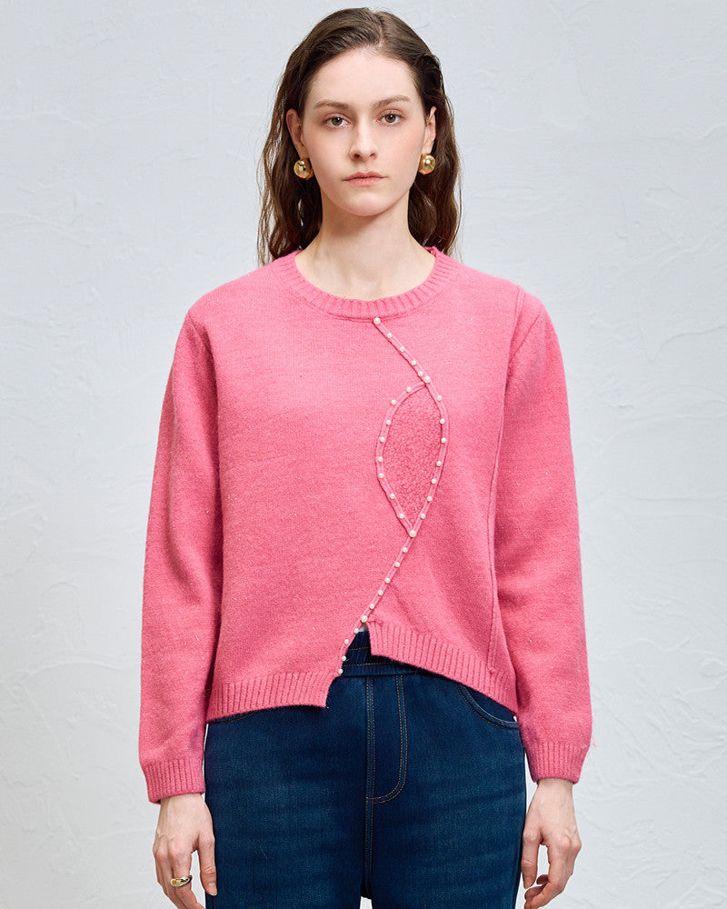 LeNIC & McCOY パール装飾 ラウンドネックニット MN02KN716FJY 商品写真 7