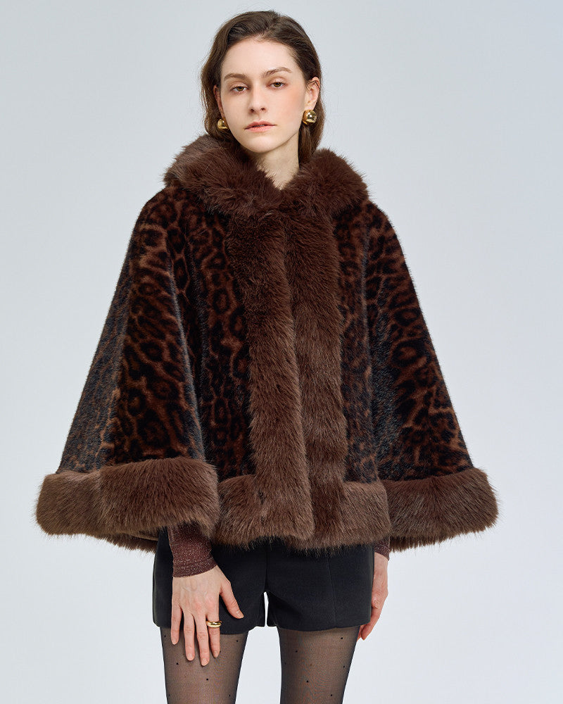 LeNIC & McCOY レオパード ファーフード ケープジャケット LN12MJ700H 商品写真 5