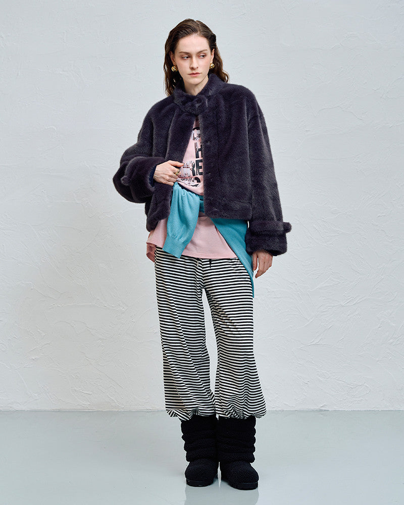 LeNIC & McCOY ハイネック フェイクファージャケット LN12MJ100HY 商品写真 5