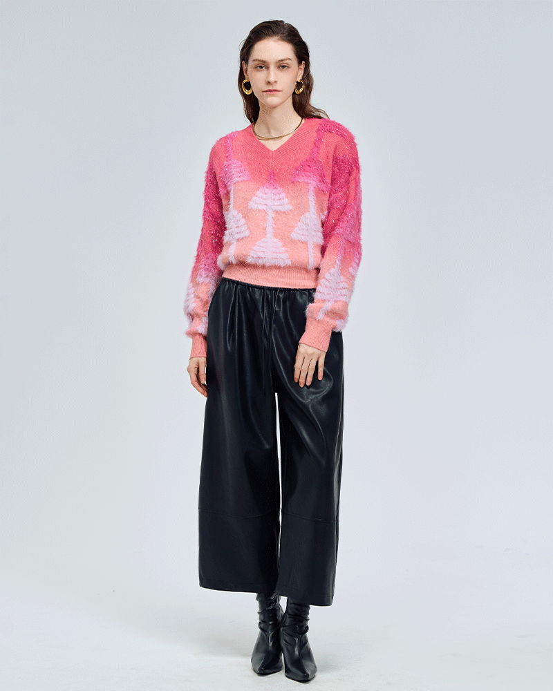 LeNIC & McCOY ウエストゴム フェイクレザーワイドパンツ LN11SL102 商品写真 1