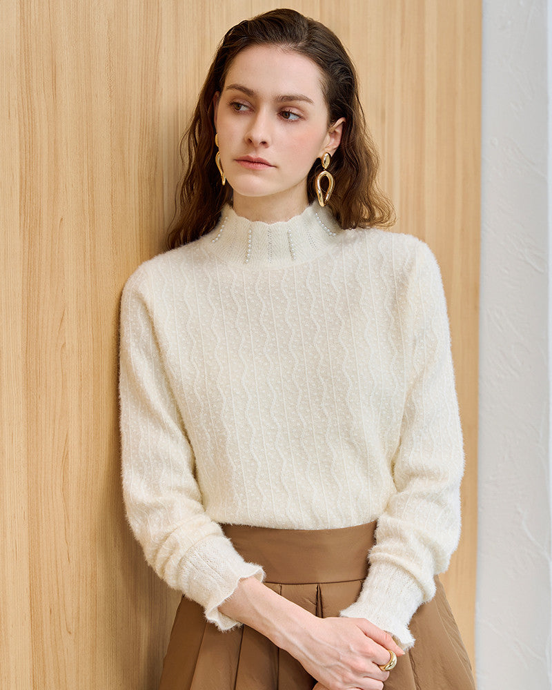 LeNIC & McCOY パールポイント ハイネックニット LO01KN100Y 商品写真 2