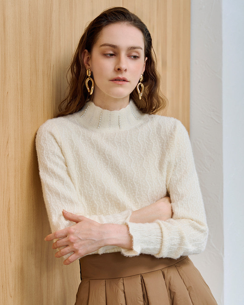 LeNIC & McCOY パールポイント ハイネックニット LO01KN100Y 商品写真 6